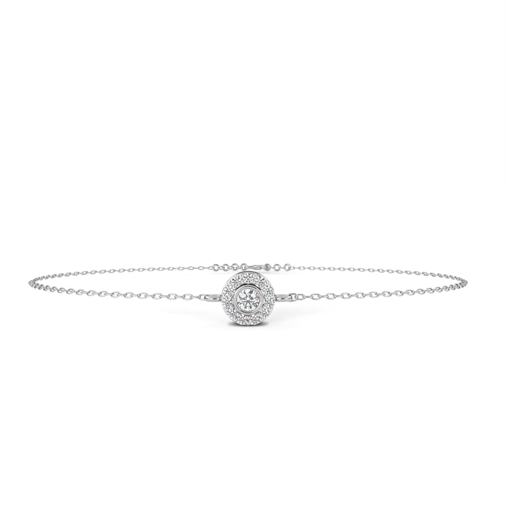 Solitairekart 0.24ct Round Cut Natural Diamond Bracelet-HI Color, VS-SI Clarity